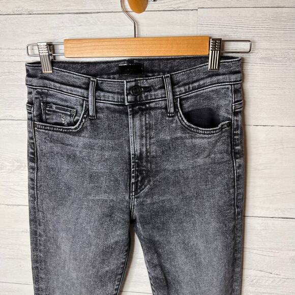 Mother Jeans Womens Size 27 Black The Insider Crop Step Away in Train Stops - Picture 8 of 16